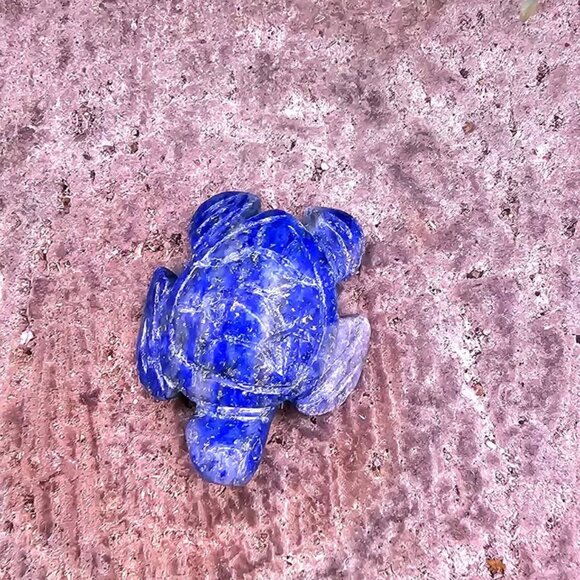 Nature Crystal Stone Carved Sea Seal & Turtle Figures - Picture 2 of 10